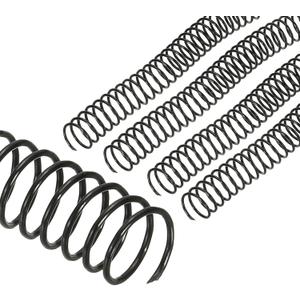 PATIKIL 22mm(7/8") Plastic Spiral Binding Coils, 20 Pcs Binding Spirals 190 Sheet Capacity 3:1 Pitch Binding Spirals for Binding Paper Sheets, Black