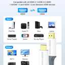 8K HDMI Cable, 6.6ft 48Gbps High Speed DHDMI Cable Braided Cable, 8K@60Hz 4K@120Hz/144Hz/240Hz，Compatible with TV, HDR10, HDCP 2.3, PS5, Xbox Series X, Soundbar, LG TV