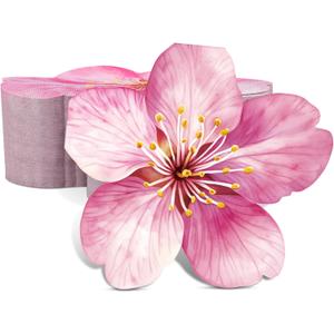 100 Pcs Spring Floral Cocktail Napkins Bulk Pink Flower Paper Napkin Decorative Disposable Cherry Blossom Decor for Wedding Dinner Birthday Baby Shower Party