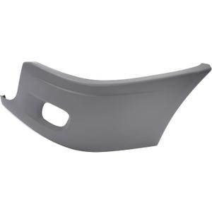HECASA Front Bumper End Cap Compatible with 2008-2017 Freightliner Cascadia Bumper Cover End Corner Extension W/Fog Light Holes Gray - Driver Side