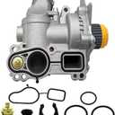 Aluminum Electric Engine Water Pump Assembly Replacement for Audi A3 A4 A6 Q3 Q5 TT VW Tiguan Jetta Golf GTI Eos Beetle CC 2.0T TSI Replace 06H121026AB