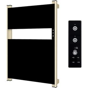 Heated Towel Rack for Bathroom, Towel Warmer with Timer Wall Mounted, Electric Towel Warmers, Bath Towel Heater with Black Tempered Safty Glass, Graphene, Towel Drying Rack- 26.8 x18 inch