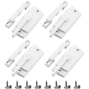 Window Sash Locks, 4 PCS Window Latches Replacement, Window Locks for up and Down Windows, Replacement Window Locks for Vertical and Horizontal Sliding Windows