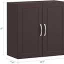 SoBuy Wall Cabinet, Bathroom Storage, 23.6 x 11.8 x 23.6 in, MDF, Brown | Standard Floating Wall Storage Cabinet With Flexible Shelf Layout, Universal Cabinet For Daily Home General Storage
