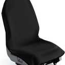 lebogner Waterproof Sweat Towel Car Seat Cover for Post Gym Workout, Running, Swimming, Beach and Hiking, Universal Fit Anti-Slip Seat Protector for Cars, SUVs and Trucks, Machine Washable (Black)
