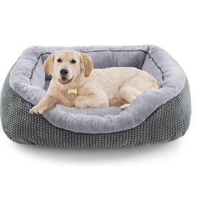 NVENHO Medium Dog Beds for Medium Dogs Washable, Rectangle Dog Bed Medium Size Dog, Orthopedic Dog Bed, Warming Soft Calming Sleeping Puppy Bed Durable Pet Bed with Anti-Slip Bottom M(30"x24"x9")