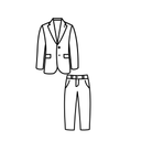 Boys Formal 4-Piece Suit with Vest Tie Shirt and Pants Kids Suspender Pants Dress Shirt Set
, 4 T
