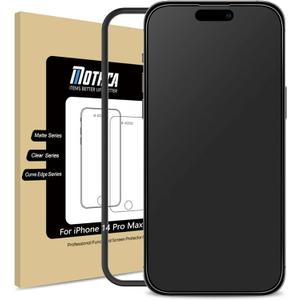 Mothca Matte Glass Screen Protector for iPhone 14 Pro Max AntiGlare & AntiFingerprint Tempered Clear Film Case Friendly Easy to Install Bubble Free 6.7inch Smooth as Silk
