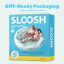 SLOOSH Inflatable Tanning Pool Lounger Float, 72" x 56" Pool Floats Adult with Pillow, 4 in 1 Round Suntan Tub Raft Floatie,Sunbathing Bed Lounge for Water Blow Up Ball Pit Party Gifts, Cyan