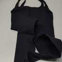 YIOIOIO Women Workout Seamless Jumpsuit Yoga Ribbed Bodycon One Piece Square Neck Shorts Romper S