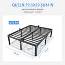 MAF 14 Inch Queen Metal Platform Bed Frame with Round Corner Legs