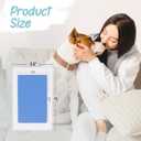 Paw Print Kit for Dogs Cats,Inkless Baby Hand and Footprint Kit, Dog Nose Print Kit,Clean Touch Ink Pad Kit,No Mess Newborn Baby Footprint Kit, Pet Paw Print Kit for Family Keepsake (Medium (Pack of 2), Blue)