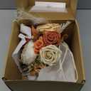 Ling's moment Artificial Flowers Boho Bridesmaid Bouquet, Terracotta Wedding Flower Bouquets for Bridesmaids, 7 Inch Bridal Bouquets for Bridesmaids, Wedding Decor, Ceremony, Anniversary, etc.