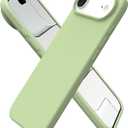 ORNARTO for iPhone Air Case 6.5", Slim Liquid Silicone 3 Layers Soft Gel Rubber Shockproof Protective Cover with Anti-Scratch Microfiber Lining-Matcha