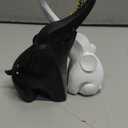 DOVDOV Black and White Couple Elephant Statue, Modern Art Love Elephant Decoration, Heart Shaped Elephant Sculpture Suitable for Living Room, Bedroom, Office, Bookshelf, and Desktop Decoration. B