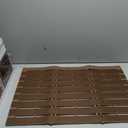 MATALL Waterproof Outdoor Door Mat - 36x24 Inches Interlocking Large Thick Outside Doormat with Drainage Holes for Indoor Home Entrace Garage Pool Deck (Beige)