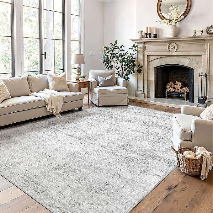 84x60 Inch Washable For Living Room, Modern Soft Tufted Rug, Non-Slip Small Rugs Floor Mat