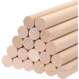 ALBO 1/2" x 6" Wooden Dowel Rods Set - 50 Pack Birch Natural Thin Hardwood Craft Rods Small Crafts Toys Doll Furniture Professional Smooth Bulk Material Handicrafts Miniatures DIY