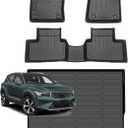 for Volvo XC40 Floor Mats 2019 2020 2021 2022 2023 2024 2025 2026(Not for Recharge), TPE Automotive All Weather Custom Car Floor Mats Cargo Liner Full Set Accessories Black