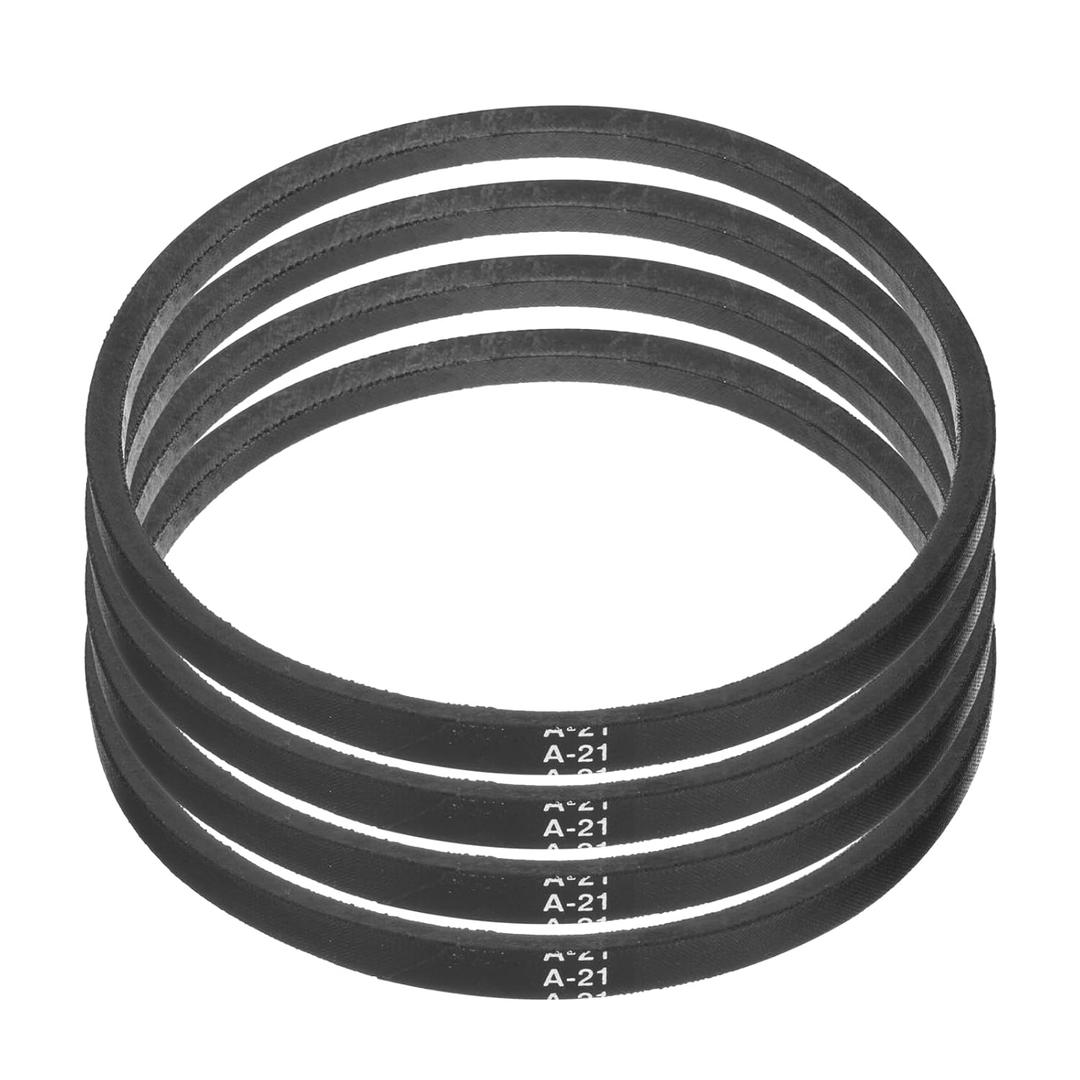 uxcell 4pcs A21 or 4L230 Classic Wrapped Rubber V-Belt, 21"(535mm) Inside Circumference, A Profile V Belt