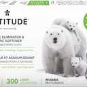 ATTITUDE Static Eliminator and Fabric Softener, Reusable Dryer Cloth, Hypoallergenic and Fragrance-Free, Vegan and Cruelty-Free Household Products, 300 Loads, 2 Sheets