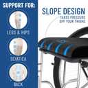 Everlasting Comfort Memory Foam Seat Cushion for Chair - Wheelchair Cushions for Tailbone Relief - Chair Cushion Covers for Pressure Sores - Ventilated Gel Seat Cushion for Chair, Seniors, & Adults