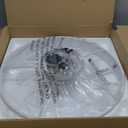 VOLISUN Low Profile Ceiling Fans with Lights and Remote, 23.6in Fandelier Ceiling Fan with Light, 3000K-6500K Dimmable Bladeless LED Fan Light, White Flush Mount Ceiling Fans with Lights for Bedroom