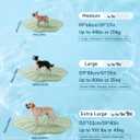 BG-BABYGO Dog Cooling Mat, 39" x 27" Reversible Q-MAX>0.5 Self Cooling Mat for Small & Medium Dogs, Washable Cooling Pad for Pets 3.0 Summer Cats Cooling Pad for Crate Kennel Outdoor Washable Portable, Green, Medium