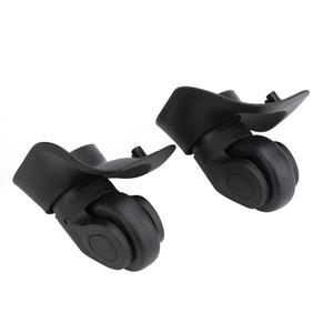 Luggage Wheel Universal Suitcase Spare Wheels, 1 Pair Black PVC Suitcase Replacement Wheels Silent Wear Pulley for Luggage Suitcase Trolley (W041-2 L)