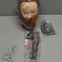 28" Mannequin Head Human Hair - 80% Real Hair Mannequin Head for Makeup Practice, Cosmetology Manikin Doll Head for Hair Styling, Hairdressing Training Head for Braiding #27 (Golden Brown #27)