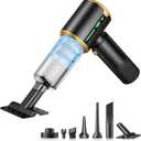 JIXINMIYUE Car Handheld Vacuum Cordless: Car Vacuum Cleaner with 16000Pa Ultra-Strong Suction, Brushless Motor & HEPA Filter - Lightweight Design for Drivers and Office Workers - Jet Black
