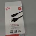 GE Replacement AC Power Cord, 10 ft. Cable, for Computers, Desktops, Printers, Monitors and More, Black, 34507