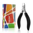 BEZOX Ingrown Nail Clippers - Precision Thick Toenail Clipper for Ingrown and Curly Nails, Comfort Grip Fingernail Clipper, Ergonomic Handle Toenail Scissors for Seniors (Black)