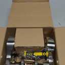 Keyed Alike Front Door Lever Lockset with Single Cylinder Deadbolt Combination Set, Exterior Door Knob with Lock and Deadbolt, Satin Nickel Finished Door Lock