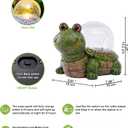 Nacome Solar Turtle Garden Statue Lights: Outdoor Figurine with Glass Ball Lighting Decorations Lawn Ornaments Porch Patio Balcony Yard - Birthday Gifts for Mom Grandma Women(Green)