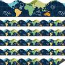 24 Pcs Travel The Map Magnetic Borders for Classroom World Map Whiteboard Magnetic Strips Globe Bulletin Board Borders School Classroom Chalkboard Trim Decoration for School Teacher Decoration