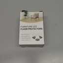 PISAO 24 Pcs Chair Leg Floor Protectors, Silicone Chair Leg Protectors Caps Covers for Hardwood Floors, Furniture Pads Sliders with Wrapped Felt Bottom Medium (Fit:0.76"-1.18")