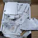 Titoni Vanity Table Set with Lighted Mirror - Makeup Vanity with Lights, Adjustable Brightness, Large Drawer Sturdy Wood Vanity, White 80x40x140cm