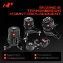 A-Premium Set of 4 Engine Motor Mount and Transmission Mount and Torque Strut Mount Kit Compatible with Toyota Camry 2002 2003 2004 2005 2006 L4 2.4L Sedan, Automatic Transmission