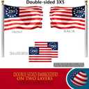 Embroidered USA 250 Anniversary Betsy Ross Flag Double Sided 3x5 Outdoor 2 Ply - US 250th the United States Flags Heavy Duty 210D Nylon for America Patriotic Celebrations