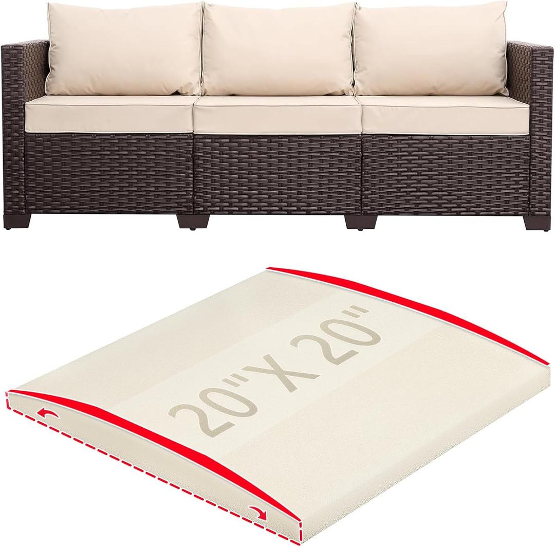 HAVARGO Couch Cushion Support for Outdoor Sagging Seat 20x20x2 Inches Couch Supports for Sagging Cushions, Quick-Drying and High Density Foam Sofa Cushion Support with Anti Slip Mesh Fabric Set of 1