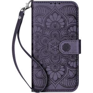 Wallet Case for Galaxy S23, [RFID Blocking] 3 Card Holder Stand with Credit Card Slot PU Leather Magnetic Protective Flip Cover for Galaxy S23 (Dark Purple)