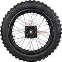 14 inch Front Rim Wheel 60/100-14 Tire Assembly for Apollo DB RFZ SSR 110cc 125cc XR CRF DB KLX125 KX85 TD-125 Dirt Pit Bike Tao Tao BD14 with 15mm Axles Includes Brake Rotor (14 inch)