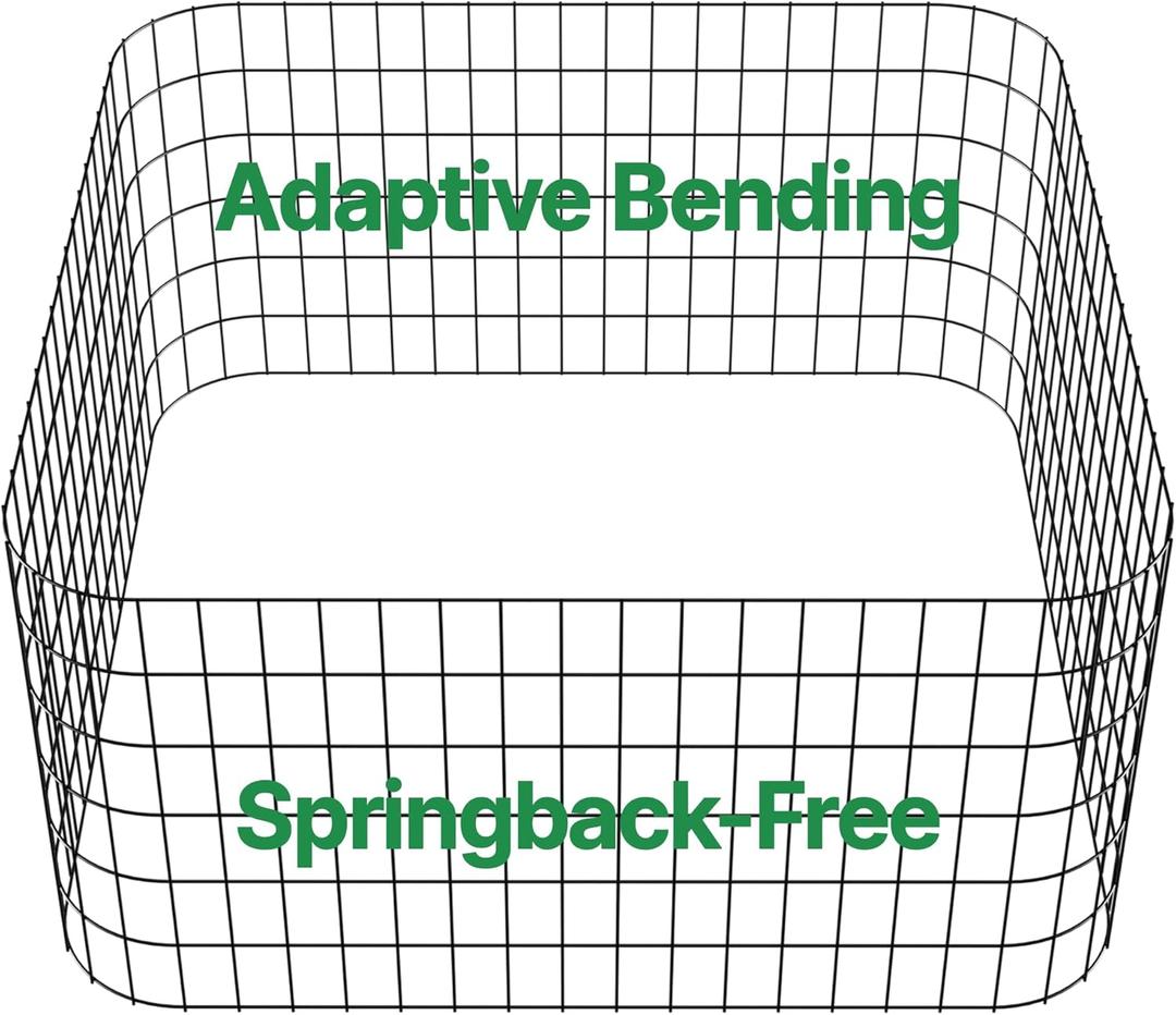 AMAGABELI GARDEN & HOME 24in(H)50ft(L) Black Adaptive Bending Annealing Wire Mesh Welded Wire Fence for Outdoor Yard Greenhouse Plant Protection Poultry Netting