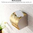 Toilet Paper Holder, Waterproof Toilet Paper Roll Holder with Protective Cover Wall Mounted Steel Cat Dog Proof Toilet Tissue Holder