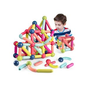 Magnetic Balls and Rods Set, Magnet Building Set, Magnetic Balls and Sticks - Featuring Safe, Extra-Strong, Montessori Toys STEM Stacking Toys for Boys & Girls 3+ (46 PCS)
