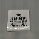 In My Graduation Era Napkins, 50 Pack White and Black Class of 2025 Graduation Party Decorations, Funny Graduate Party Paper Napkins, Congrats Grad, Luncheon Dinner Bar Beverage Napkins 3 Ply