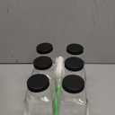 BIGIVACA 16 oz Glass Juice Bottles with Lids,6 PACK Bottles for Juicing,Square Drinking Jars Glass for Coffee,Cola,Milk,Tea in Travel,Work,School