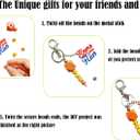 RF REENFAYA Beadable Keychain Bars Bulk Blank Creative Cute Keychains Bar with Baseball PVC Keychain Gifts for DIY Crafts