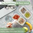 Snack Pack Containers 20pcs, Upgrade 6.8oz Lunchable Snack Containers with Lids, Reusable Condiment Containers, Meal Prep Grab and Go